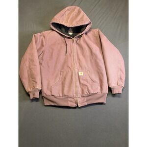 VINTAGE Carhartt WJ130 DPM Deep Plum Quilt Lined Full Zip Jacket Women's Large